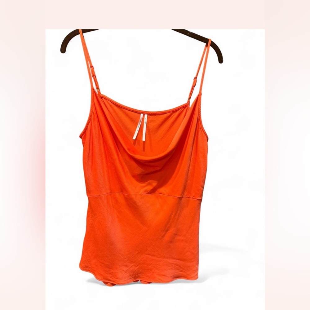 Anthropologie Vibrant Orange Cowl Neck Camisole